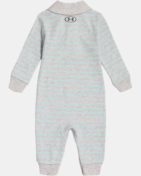 Boys' Infant UA Stripe Polo Coverall, Gray, pdpMainDesktop image number 1